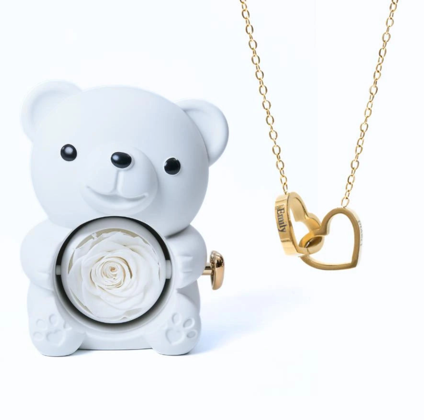 Eternal Rose Bear og personlig halskæde