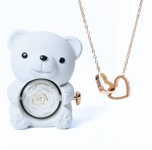 Eternal Rose Bear og personlig halskæde